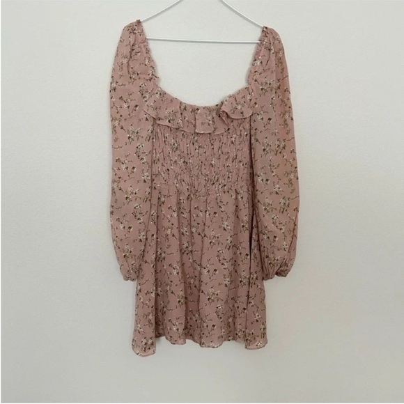 Reformation Morris Floral Long Sleeve Mini Dress - Picture 3 of 7